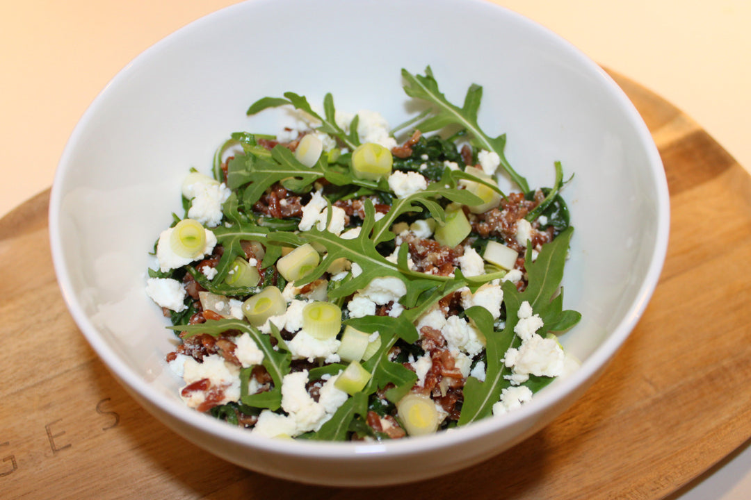 Rezept: Roter-Camargue-Reis-Salat mit Rucola & Schafskäse