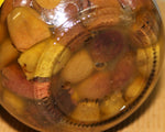 Entkernte Taggiasca-Oliven in nativem Olivenöl extra von Anfosso - Nahaufnahme