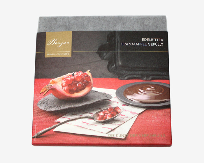 Edelbitterschokolade mit Granatapfel-Füllung von Berger