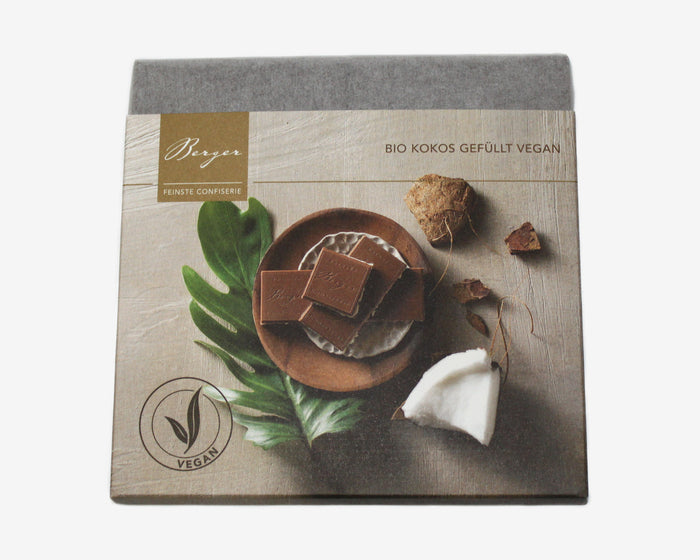 Vegane Bio-Schokolade mit Kokos-Füllung von Berger