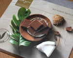 Vegane Bio-Schokolade mit Kokos-Füllung von Berger - Nahaufnahme