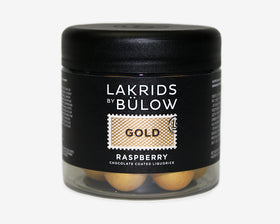 Weiße Schokolade mit Himbeere & Lakritz (Sorte: "Gold") von Lakrids by Bülow