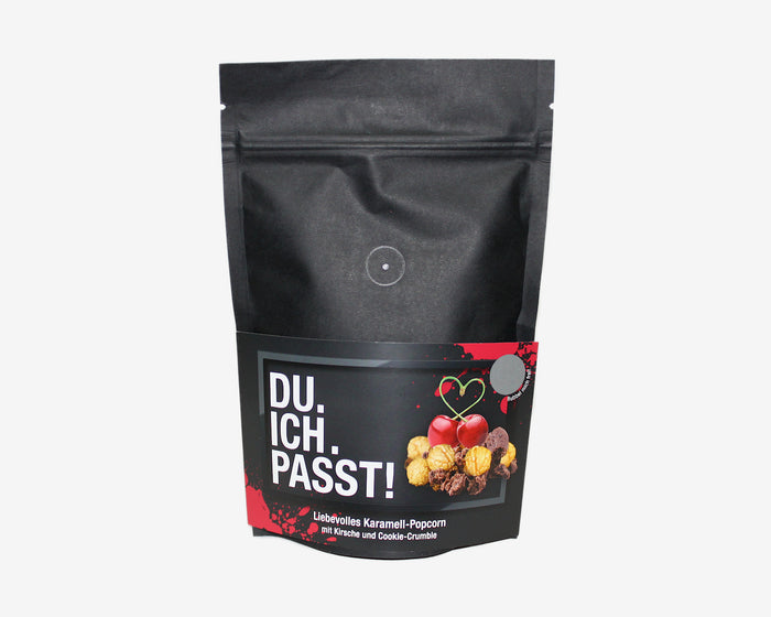 Popcorn mit Kirsche & Cookie-Crumble von Pottkorn