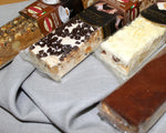 Schokolade-Nougatriegel Probierpaket (Sorten: Kaffeecreme, Tiramisu, Bitterschokolade und weiße Schokolade) von Quaranta - Nahaufnahme