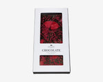 Dunkle Schokolade mit kandierten Rosenblütenblättern von Tafelgut